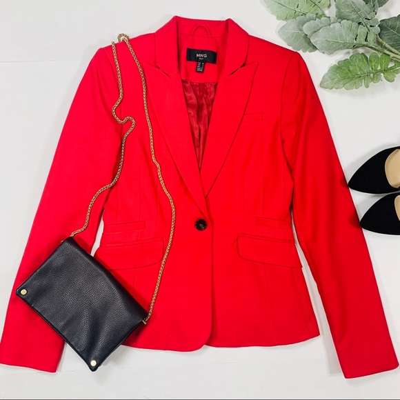 MNG Jackets & Blazers - MNG | Red Long sleeve Suit Blazer